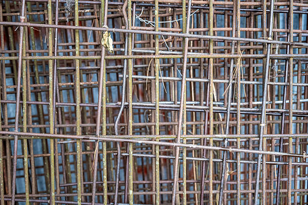 Mesh wire fence - close-up