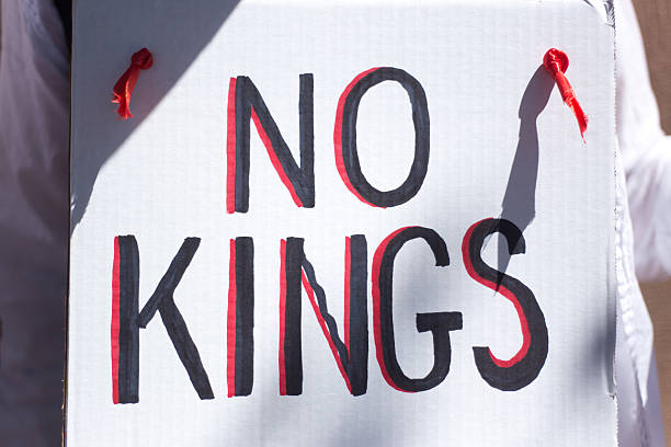 istock Homemade Protest Sign: NO KINGS 2222331543