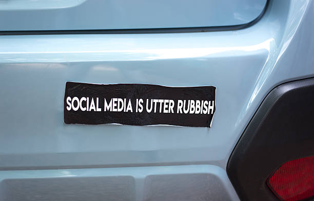 istock Bumper Stickers on Car Bumper: Social Media is Utter Rubbish 2222331553