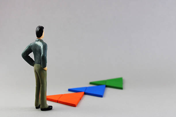 istock Executive leader follows the arrows that mark a path 2222339316