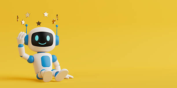istock Artificial Intelligence Health Concept. Friendly Ai Robot Sitting With Dizzy Stars Above Head. 3d Rendering 2222341296