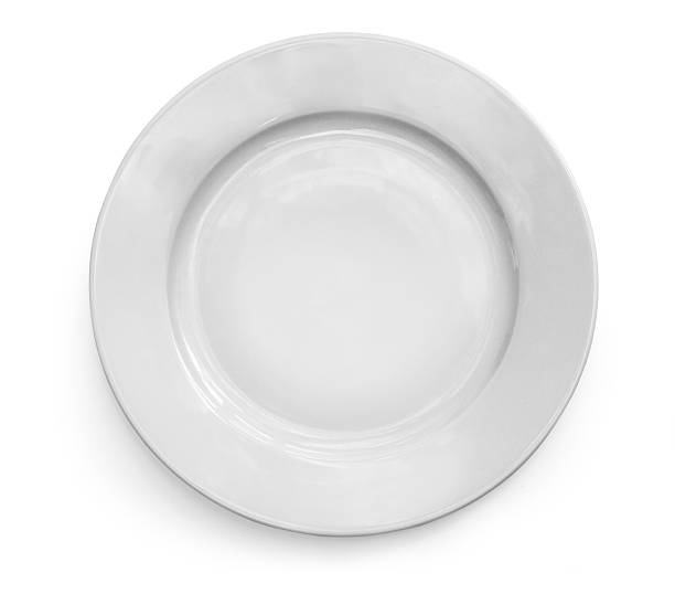 istock Empty white plate on white background ready for food 2222343639