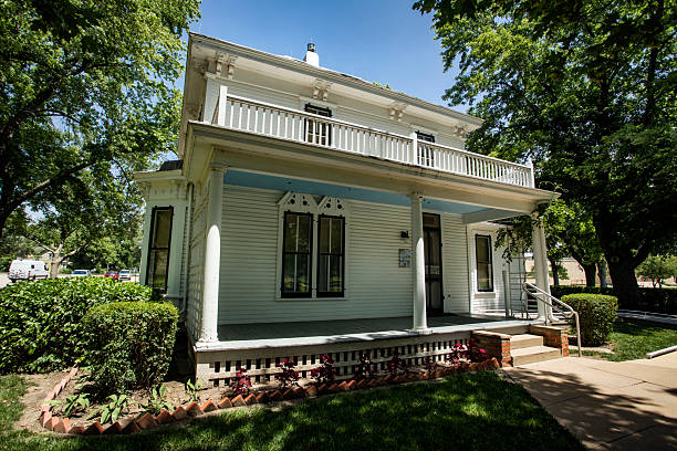 Boyhood home of the 34th President of the United States Dwight D. Eisenhower, located at the Eisenhower Presidential Library and Museum in Abilene, Kansas.  Photo taken June 27, 2019.