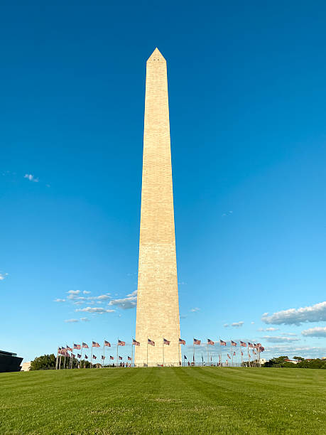 istock Washinton Monument surrounded by American flags on summer 2222348692