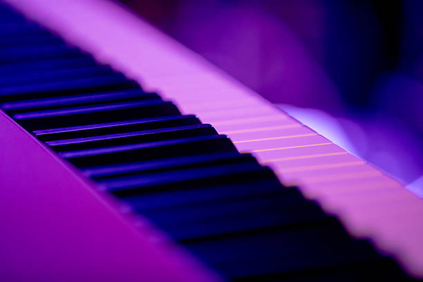 istock Just an electronic keyboard lit by moody stage lights. 2222349681