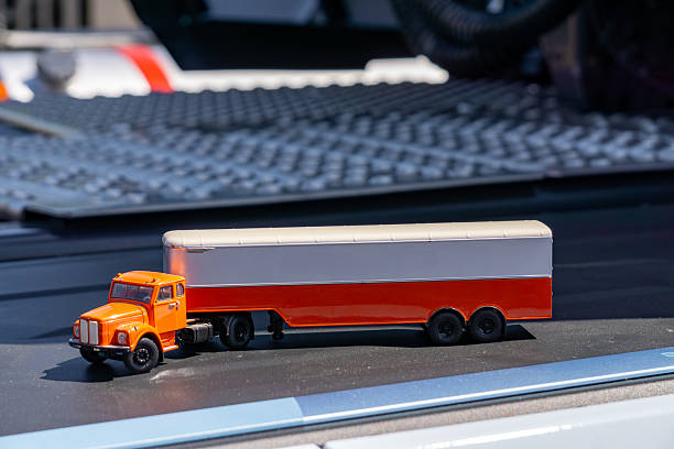 Toy cars delivering flowers