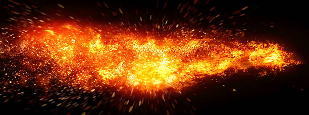 istock 3d illustration of an explosion and burning flames 2222371605