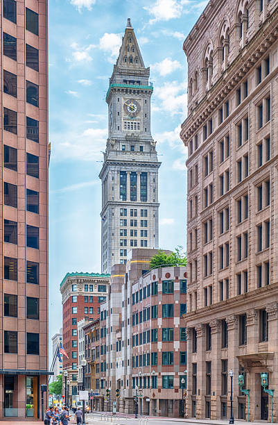 istock Boston Cityscape, Custom House Tower and State Street 2222374331