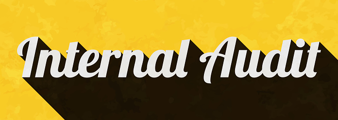Internal Audit Text Internal Audit Text With Long Shadow On Textured Yellow Background ...