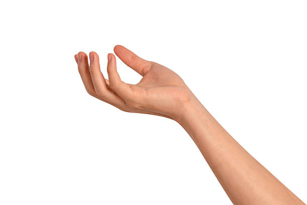 istock Beautiful hand gesture isolated on white background. High quality studio shot. Concept for health and beauty care, business technology, and advertising. 2222377530