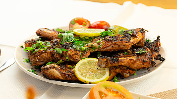 istock Premium grilled chicken skewers meal. 2222377621