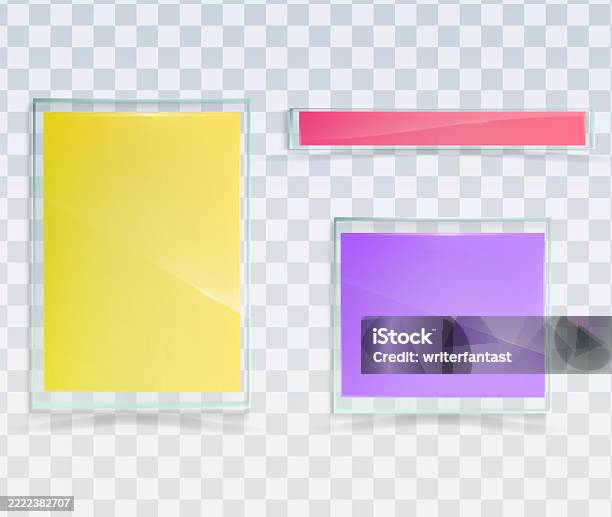 Glass Ui Panels Interface Vector Transparent Hud Layout Stock ...