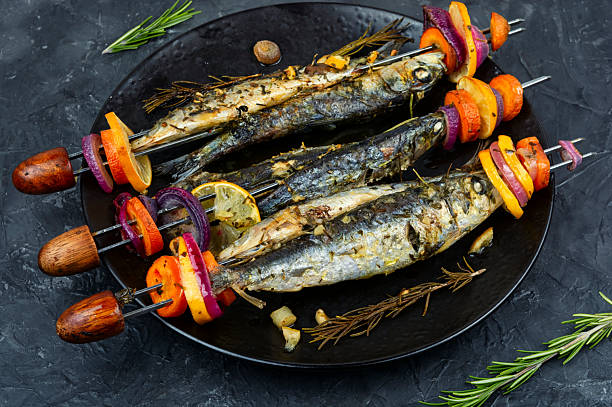istock Grilled Fish Skewers. 2222384387