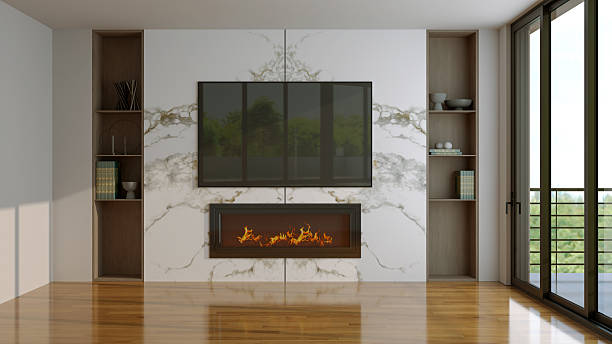 istock Large luxury modern bright interiors Living room mockup illustration 3D rendering image 2222386083