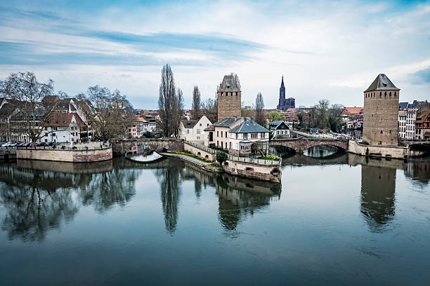 istock Strasbourg medieval buildings on waterfront in Alsace 2222390036
