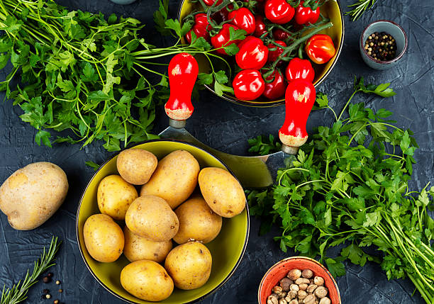 istock Raw vegetables and fresh greens. 2222394669