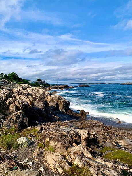 istock Serene New England Rocky Shoreline 2222395888