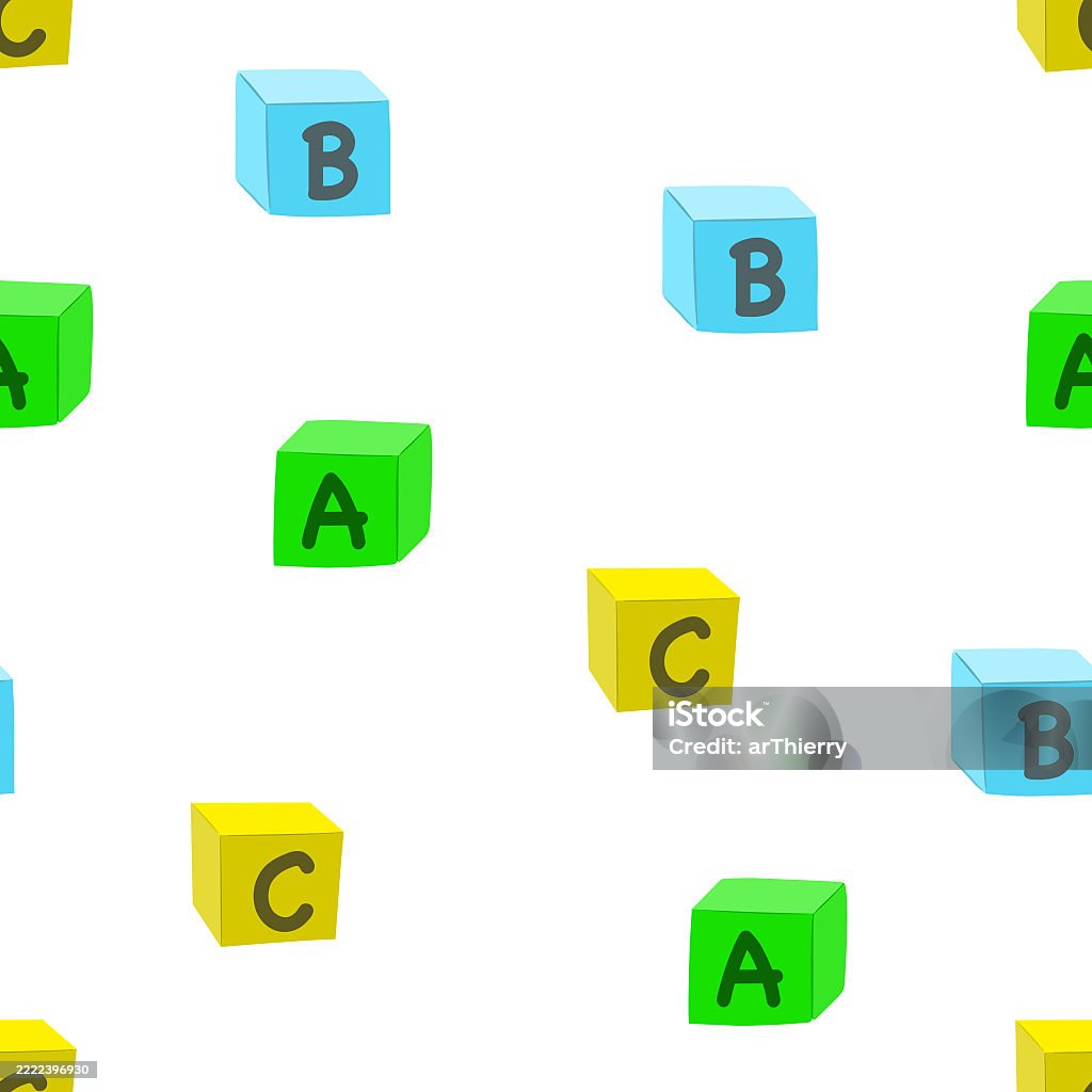 Vector Stock Abc Seamless Abc Blocks Stock Illustration - Download Image Now - Abstract ...