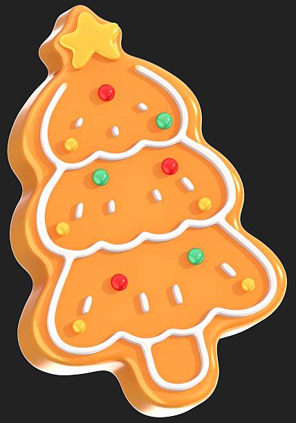 Christmas tree gingerbread 3D Christmas festival illustration