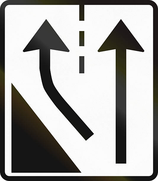istock Information road sign in Uganda - Start of extra lane 2222406485