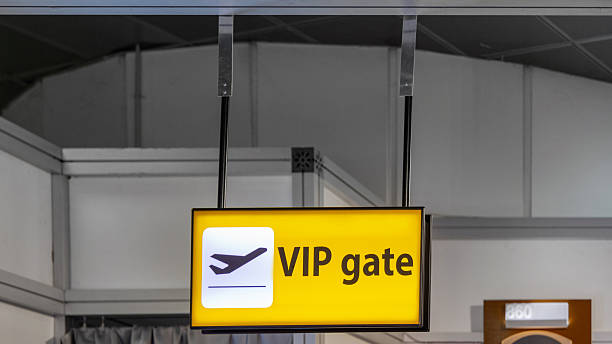 istock Airport Sign Vip Gate 2222415009