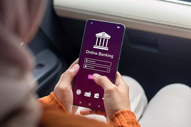 istock A woman using smartphone to access online mobile banking. Enter username and password to access mobile banking. 2222429464
