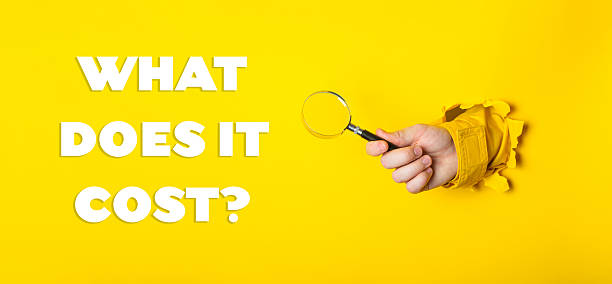 istock a yellow background with the words What does it cost 2222431287