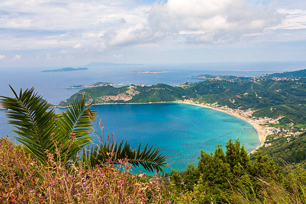istock view over the bay of Agios Georgios 2222431969