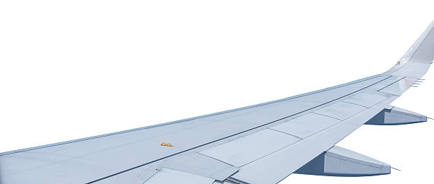 istock Airplane wing isolated on white background, clipping path 2222435165