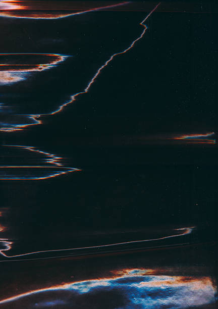 istock Electronic glitch distortion noise dust scratches 2222438236