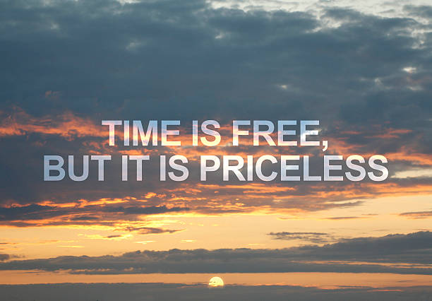 istock Time Is Free, But It Is Priceless - motivational phrase is shown using the text 2222446941