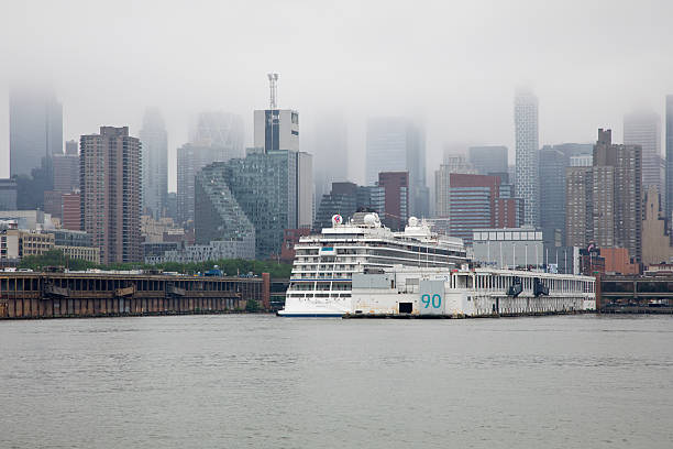 Passenger ship in port Midtown New York City