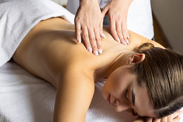 istock Female having a relaxing back massage 2222451317