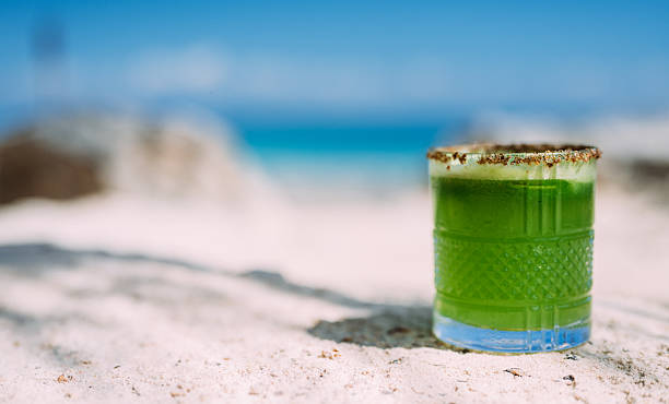 istock Refreshing Green Juice With Spiced Rim 2222465855