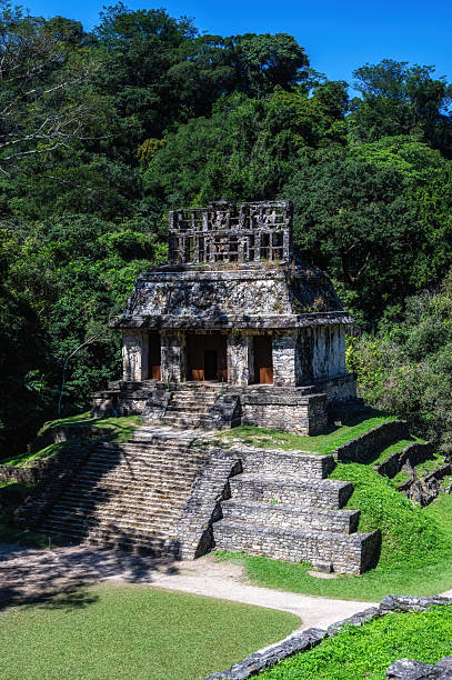 Temple of the Sun, ancient Mayan city of Palenque, Chiapas, Mexico