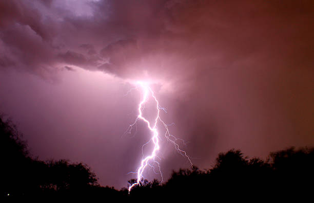 istock Dramatic lightning during monsoon season in Arizona 2222473343