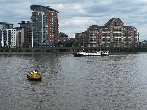 istock City river in the metropolis. 2222477101