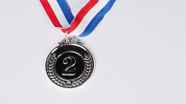 istock Silver medal award on white background. 2222481775