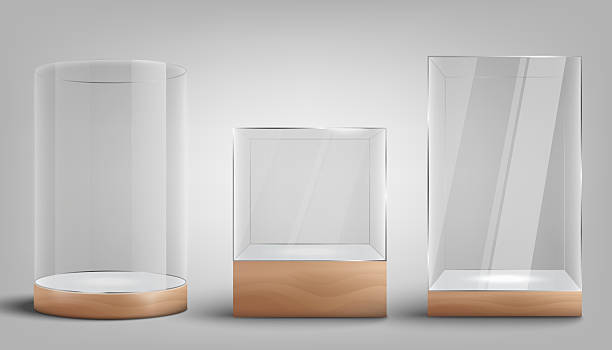 istock Set of exhibition or gallery showcases, realistic vector illustration isolated. 2222481914