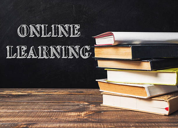istock Stack of books with the word online learning written on top 2222487992