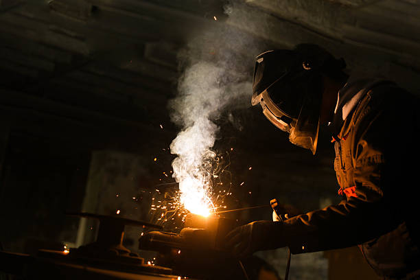 istock Close-Up of Welder Working with Intense Light 2222509499