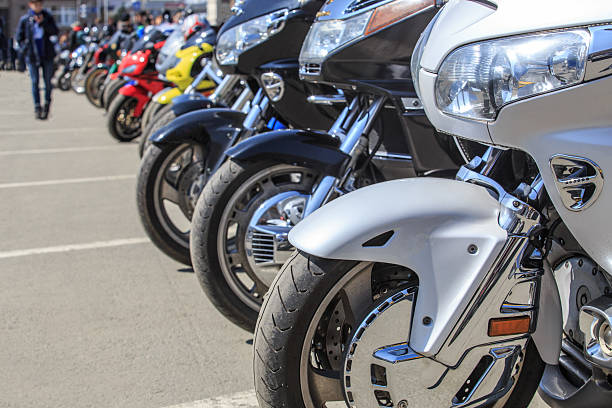 istock Motorcycles in the parking 2222523413
