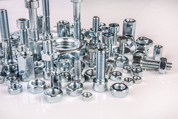 istock Bolts and nuts on a white background 2222523447