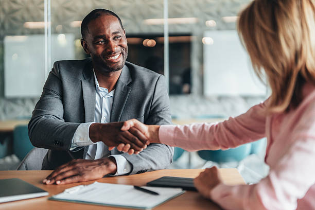 istock Professional business discussion and presentation in modern office environment 2222524579