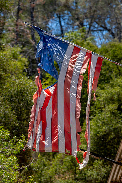 istock Tattered American Flag 2222527360
