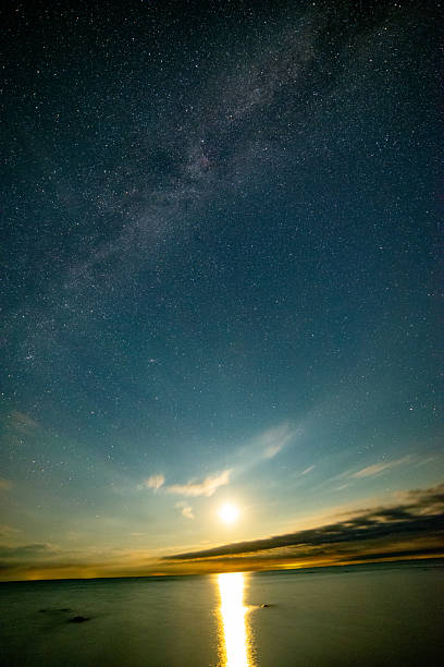 istock Moonrise and Milky Way over Lake Huron 2222530730