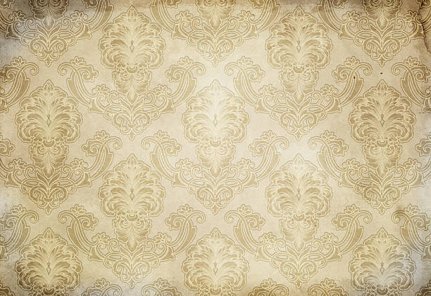 istock Faded condition old paper background with retro style ornament for background design. 2222532724