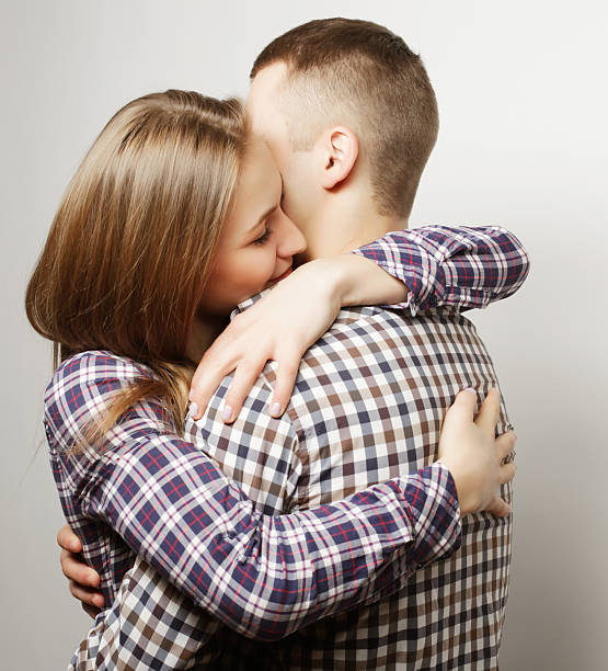 Couple showing each other all their love. 