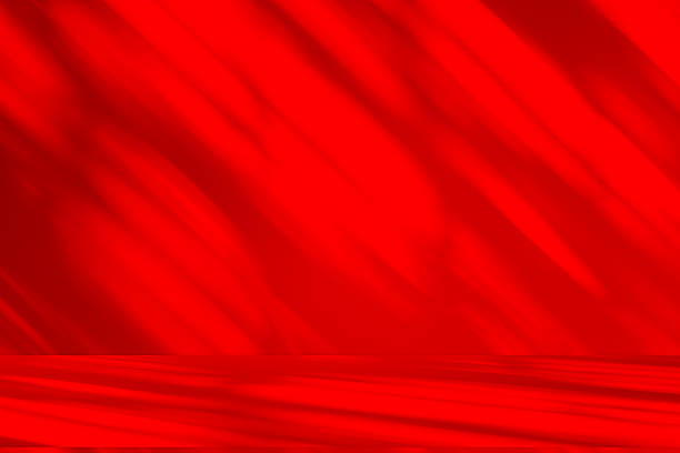istock Studio style background wall decoration presentation uses white and red tones. with shadows cast from a nearby window, concept creating a decorative 2222540350
