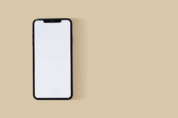 istock A smartphone with a blank white screen on a beige background 2222545194